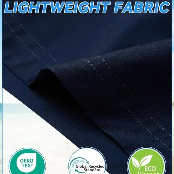 Mens Swim Trunks 8 inch Inseam Mesh Liner Quick-Dry Lightweight 4-Way Stretch Ba